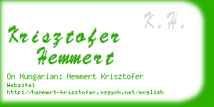 krisztofer hemmert business card